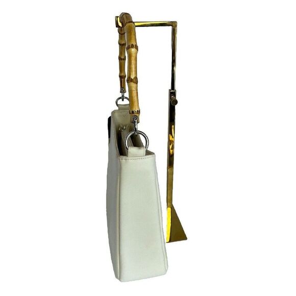 Valerie Steven’s NWT Cream‎ Bamboo Handle Handbag 99212 - Picture 6 of 11
